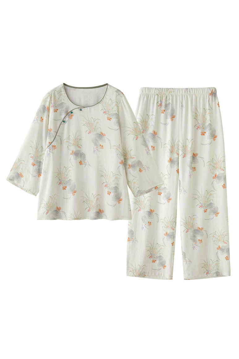 Eco-Friendly Fiber Printed Pajama Set