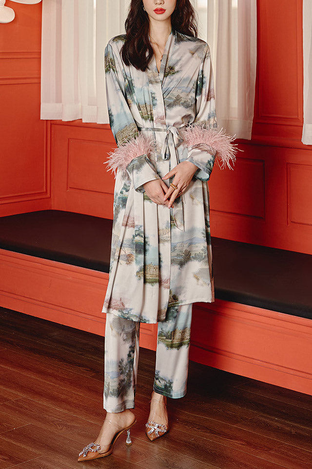 Feathered Landscape Pajamas Three-pack