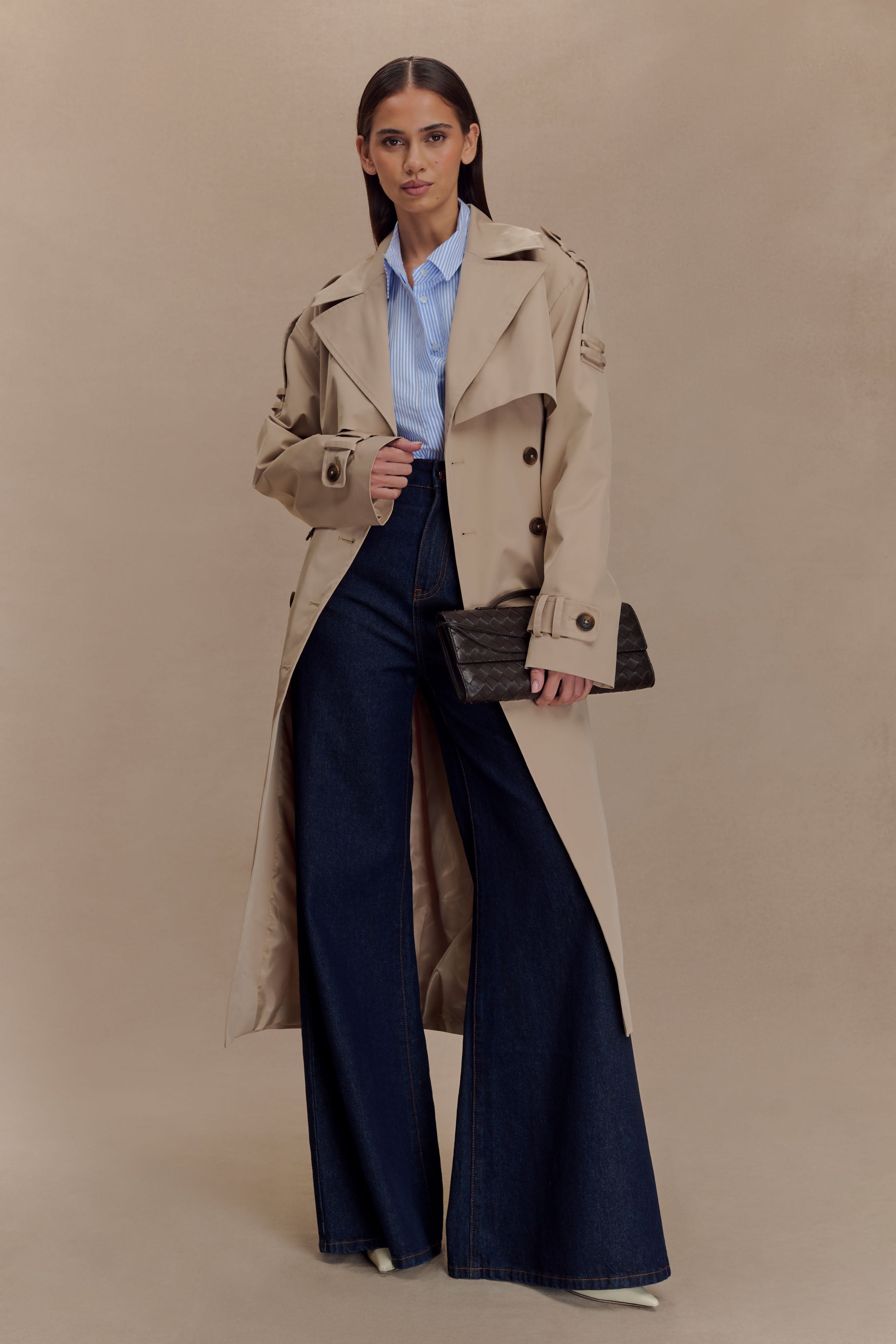 Lois Twill Trench Coat - Camel
