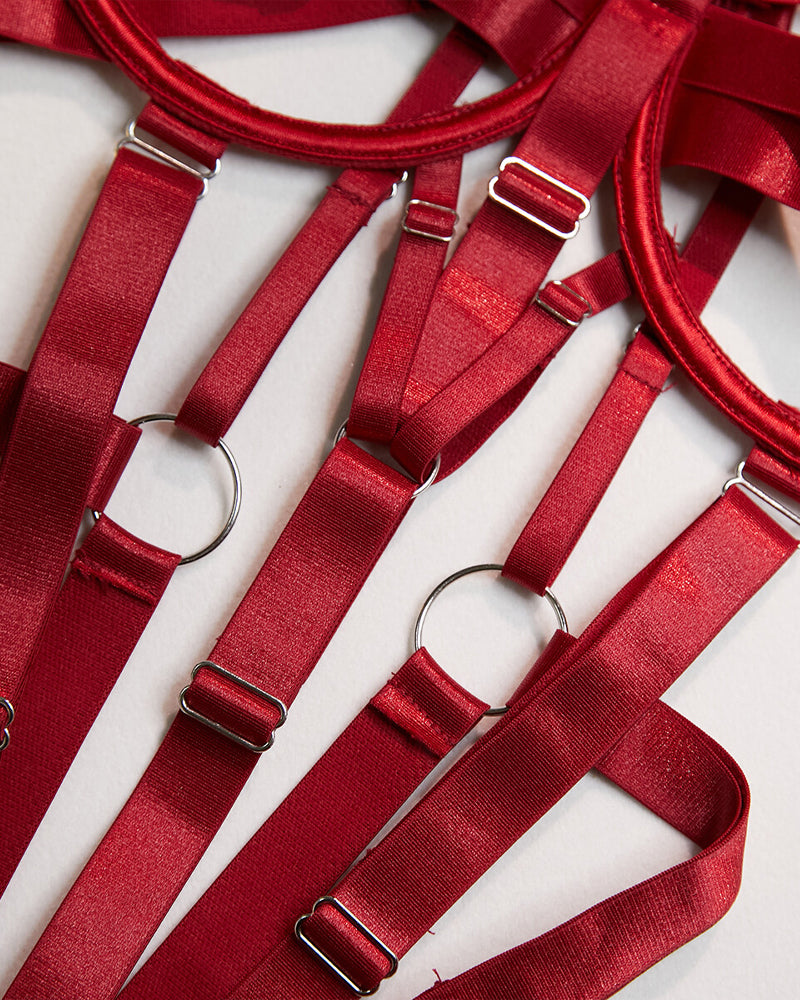 Sexy Hollow Adjustable Wide Strap Bodysuit