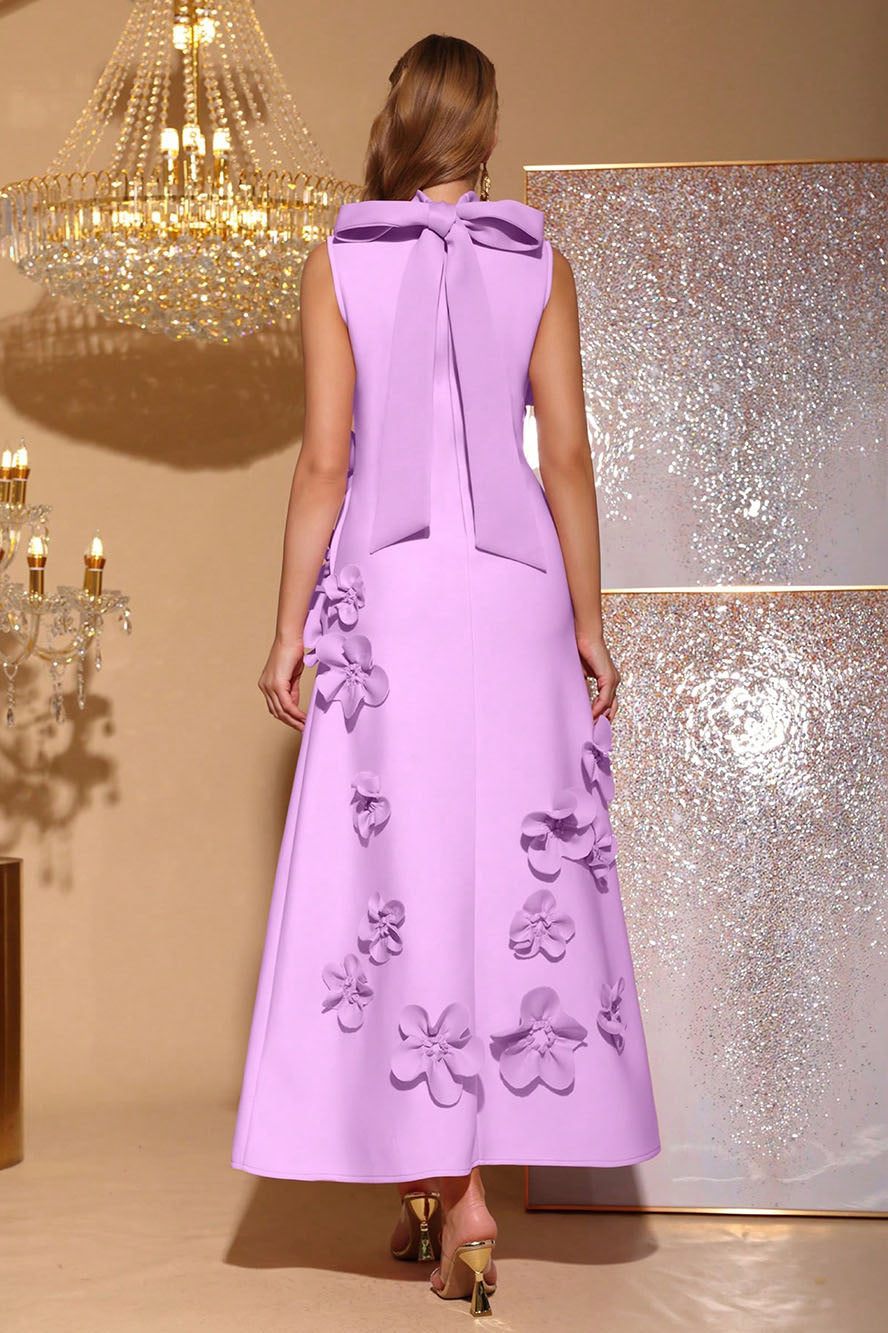 Ethel Flower Embellished Sleeveless Maxi Dress