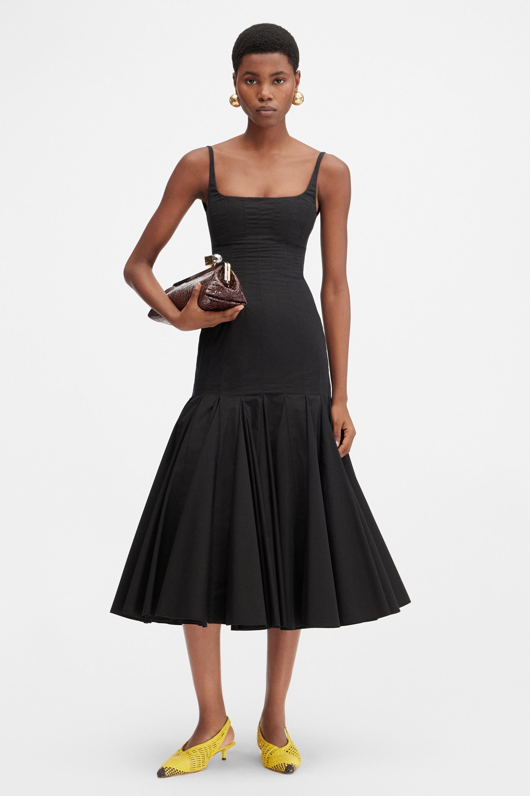 Agave Midi Dress | Tailored Elegance in a Romantic Silhouette