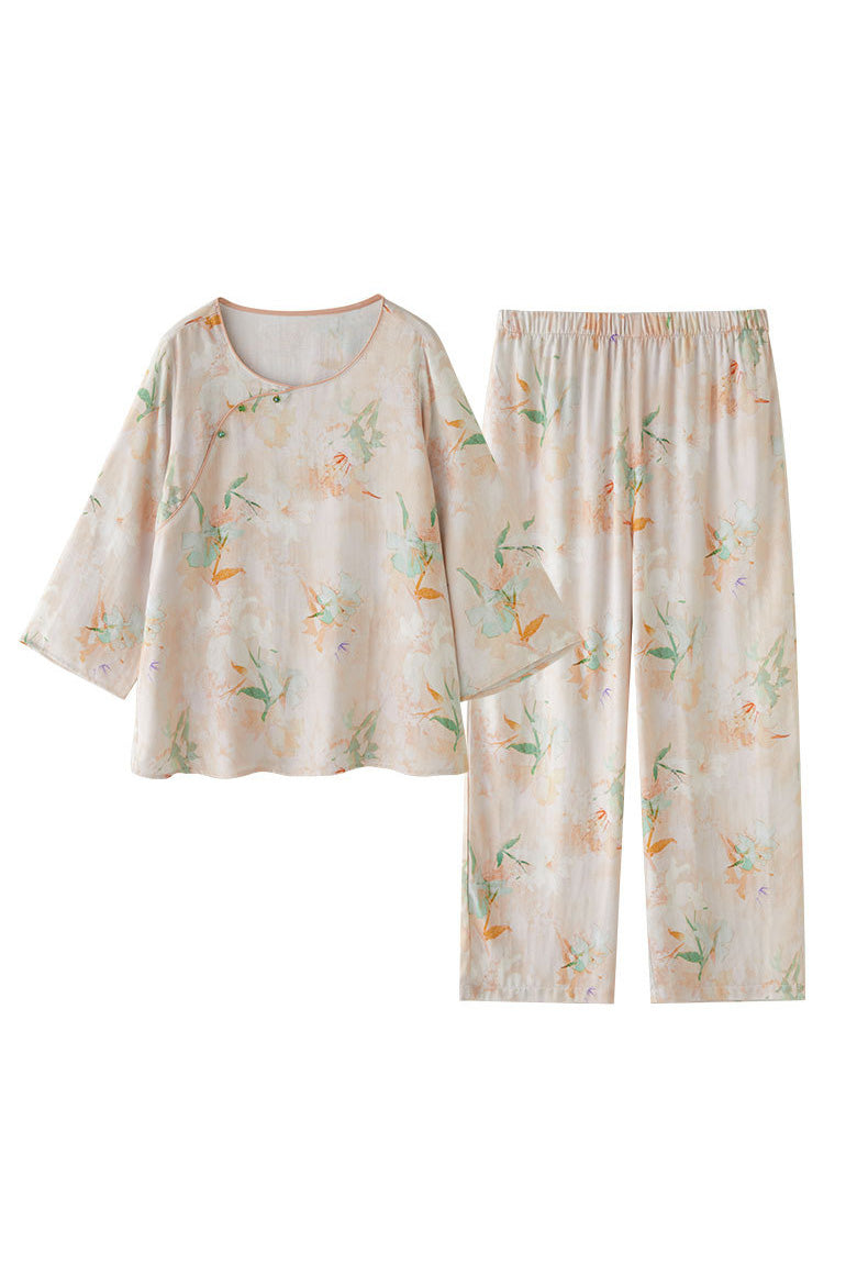 Eco-Friendly Fiber Printed Pajama Set