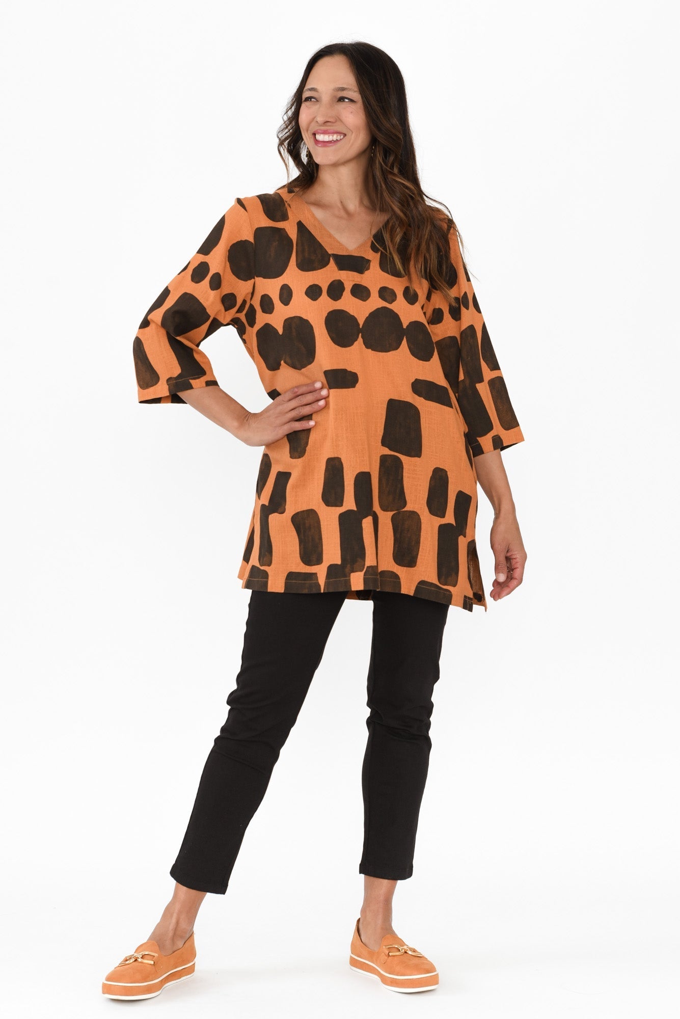 Callie Black Cotton Stretch Pants