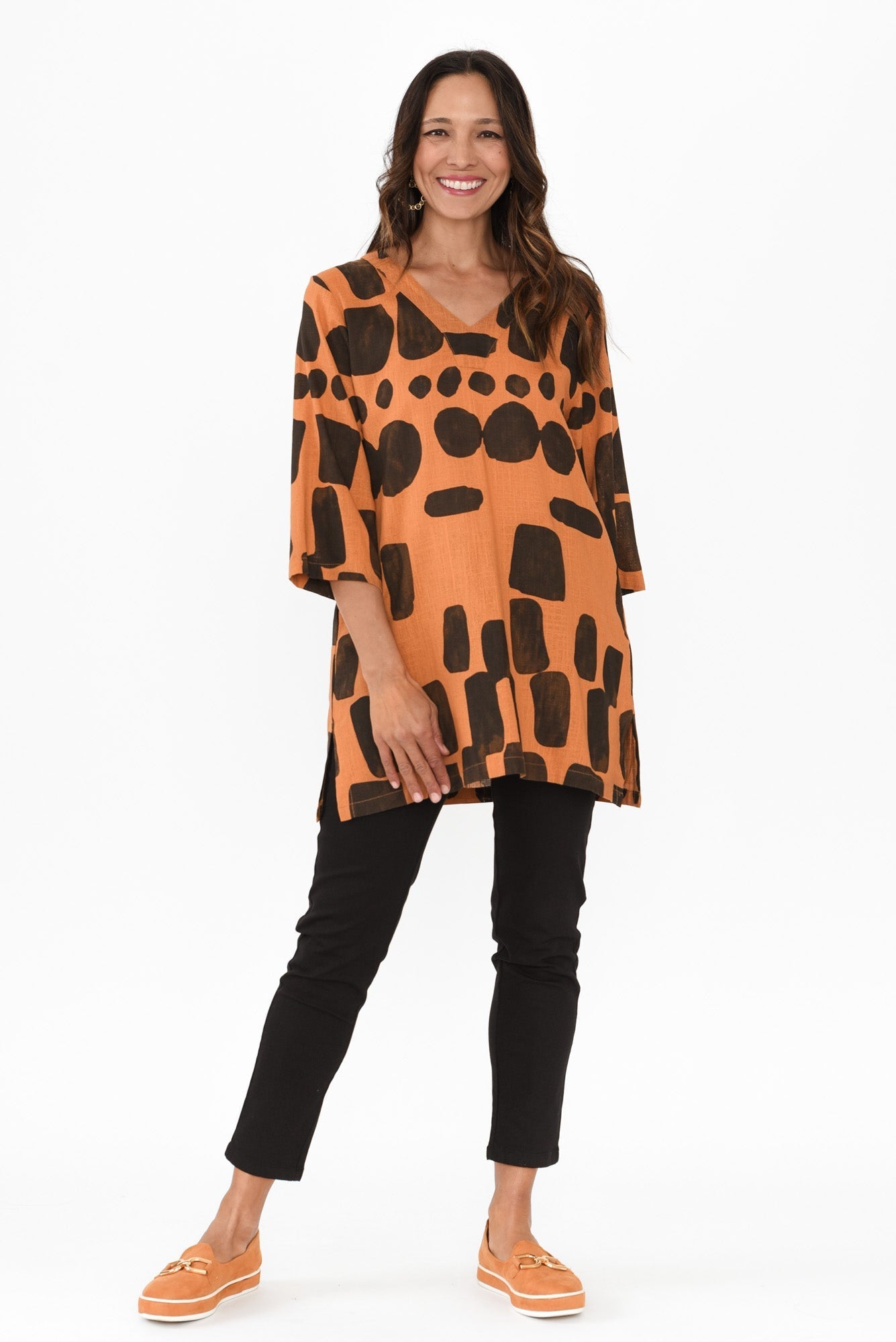 Callie Black Cotton Stretch Pants