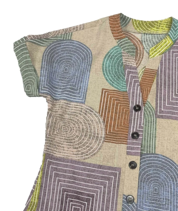 Arlette™ Boho Button Dress