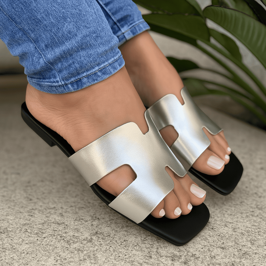 Sandália Feminina Rasteirinha Rasteira H