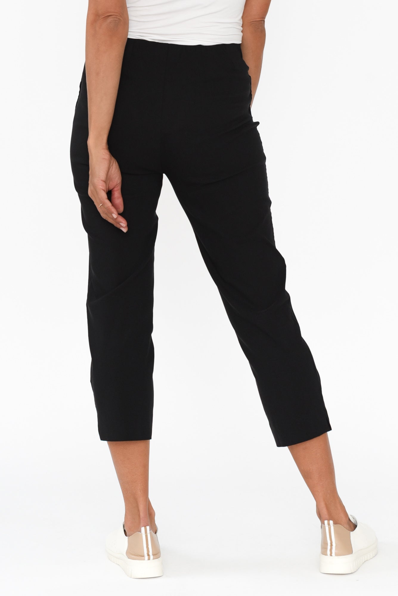 Cody Black Stretch Capri Pants