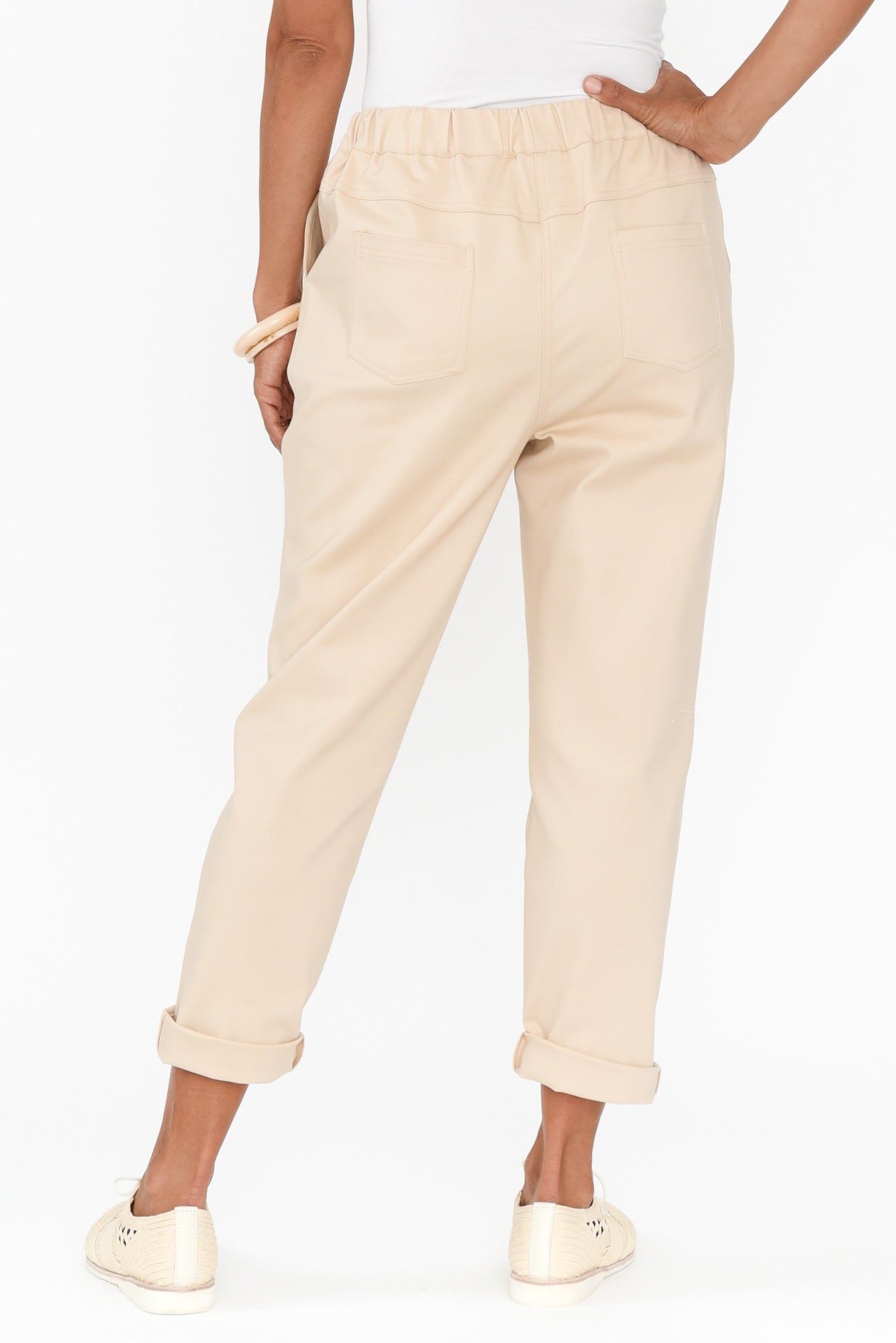 Kenzie Cream Drawstring Pants