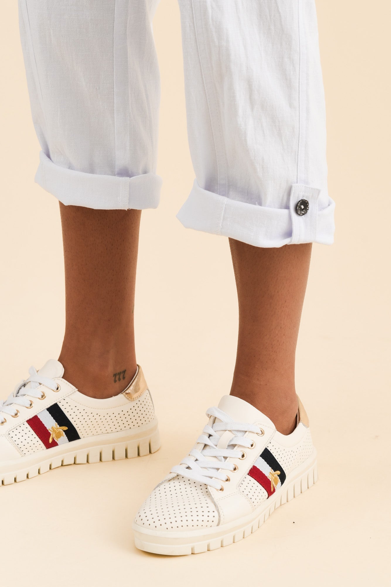 Lindsay White 7/8 Cargo Pants