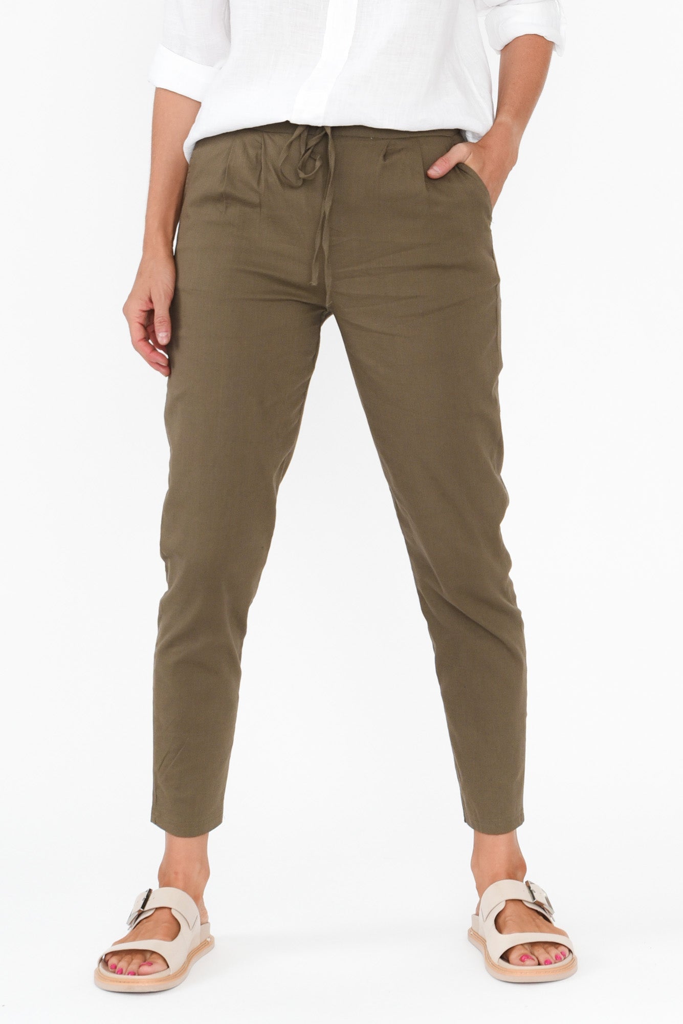 Montgomery Khaki Drawstring Pants