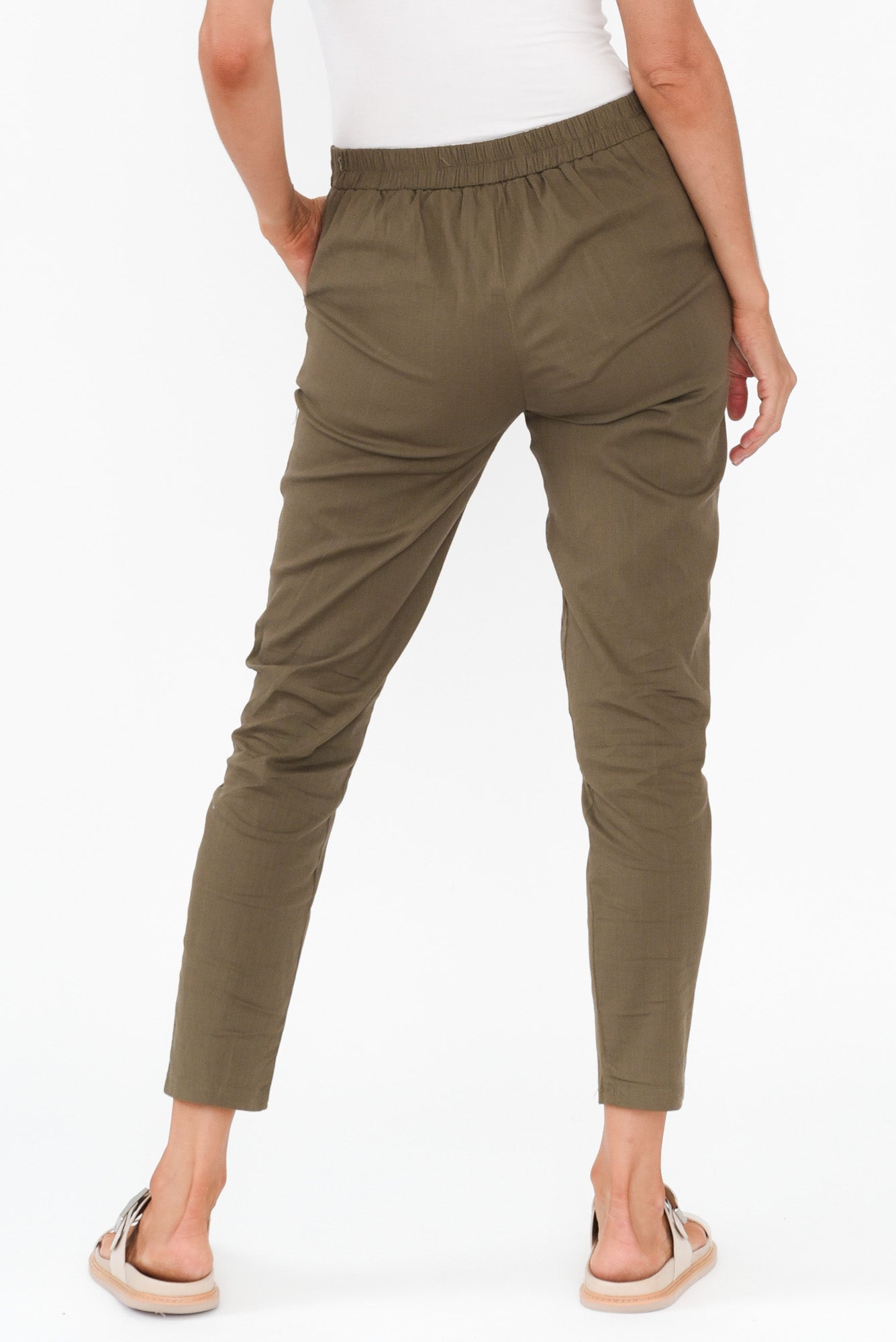 Montgomery Khaki Drawstring Pants