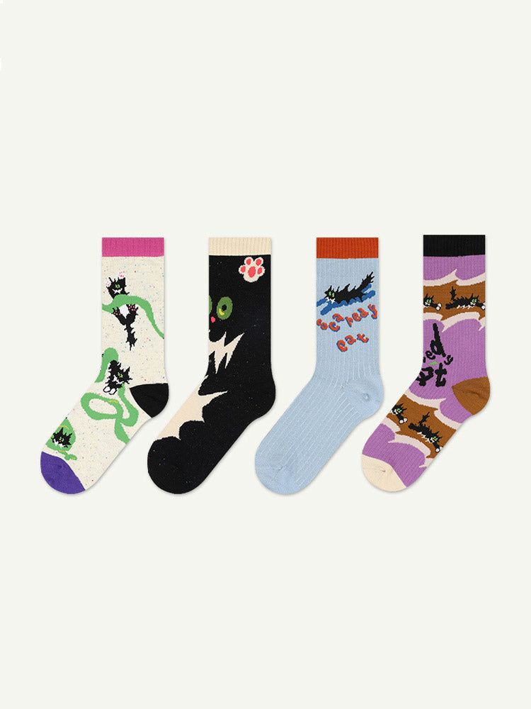 Adorable Cartoon Cotton Socks-Fluffy Cat