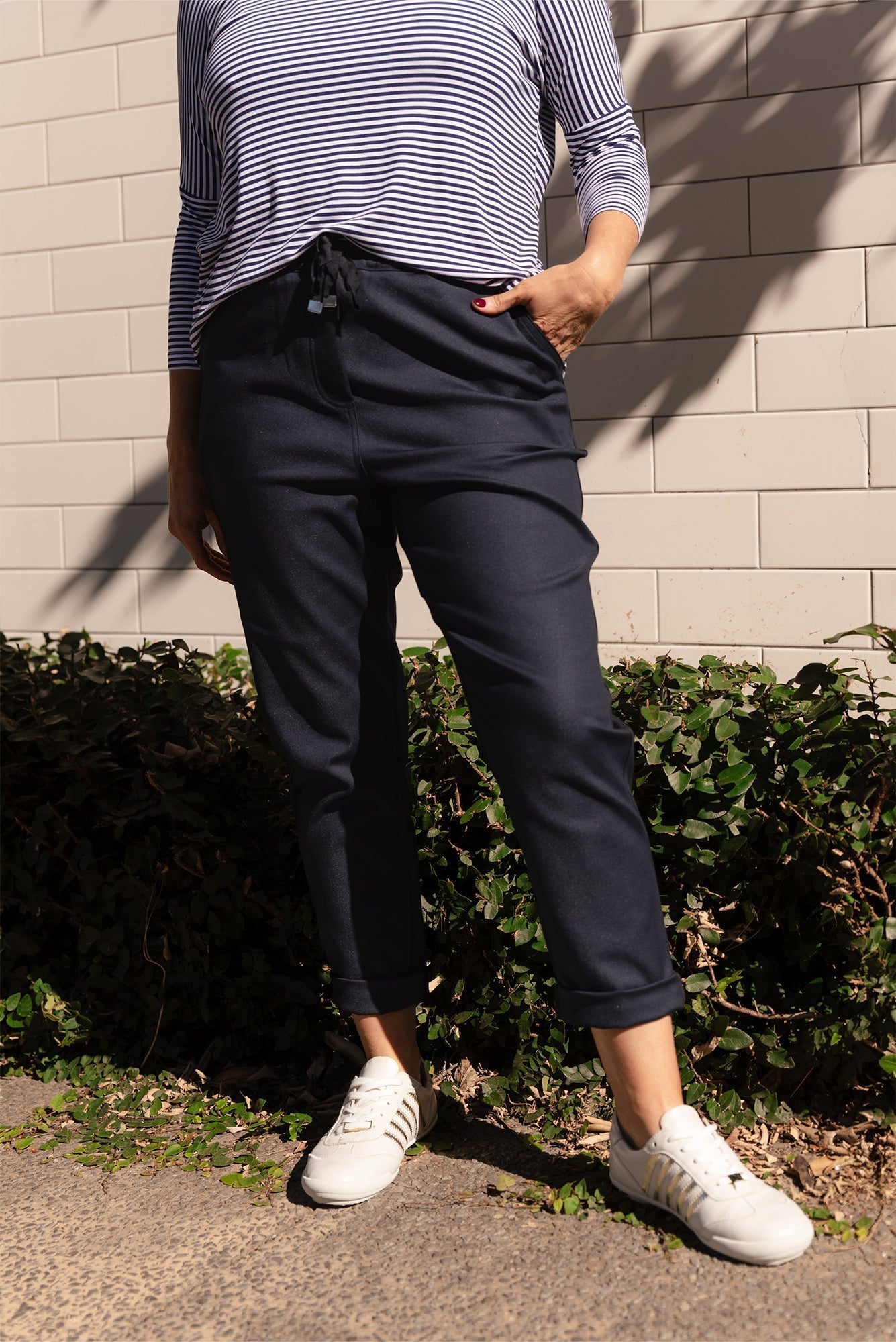 Kenzie Navy Drawstring Pants