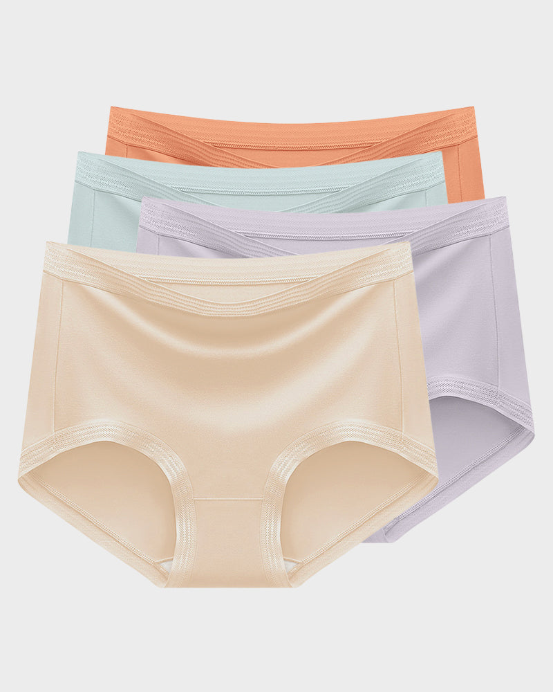 Seamless Modal Mid-Rise Antibacterial Panties (4 Pack)