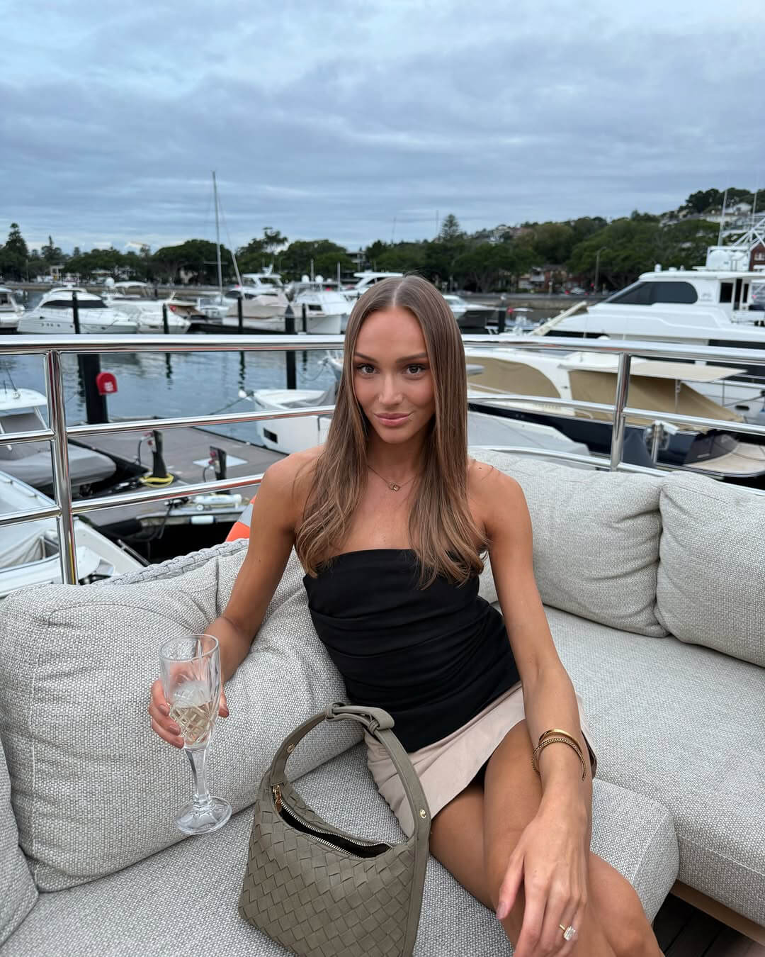 Mica Woven Suede Leather Bag