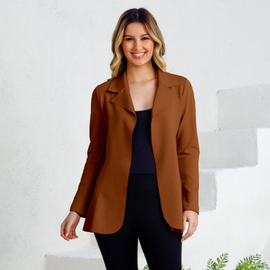 Blazer Longo Max| Sobretudo Feminino Acinturado