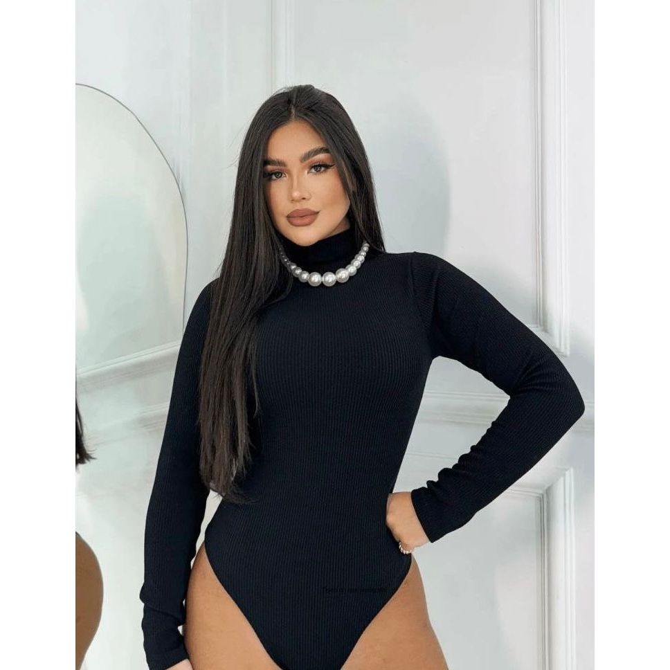 Body Gola Alta Feminino | Manga Longa Coladinho