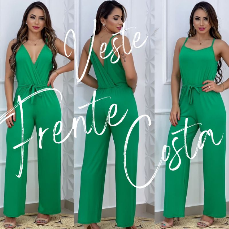 Macacão Pantalona casual | Longo com Laço na Cintura