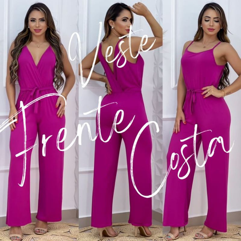 Macacão Pantalona casual | Longo com Laço na Cintura