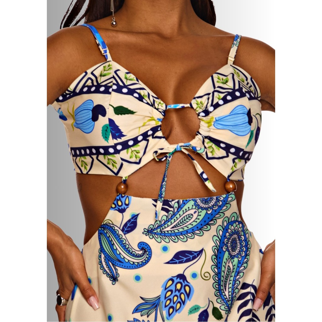 Vestido Longo Estampado Verão