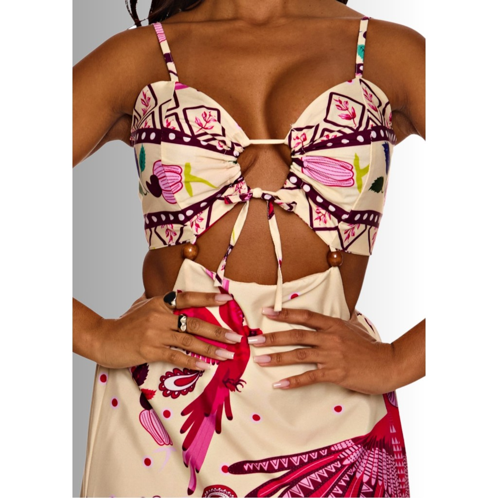 Vestido Longo Estampado Verão