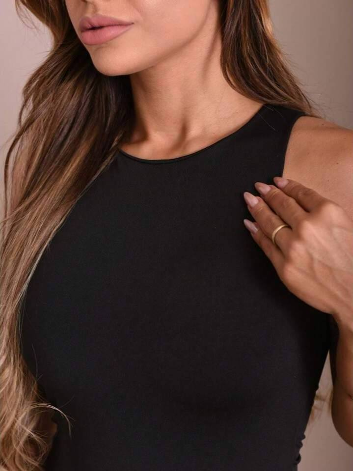 Body Feminino Básico Suplex Regata Lisa Blusinha Básica Moda Gringa Blogueira