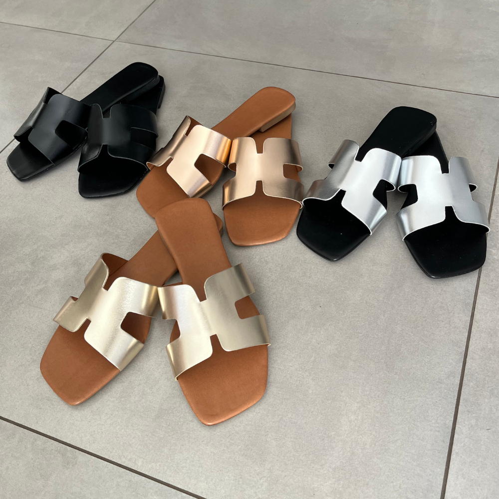 Sandália Feminina Rasteirinha Rasteira H Verão Tendências 2025 Confortável