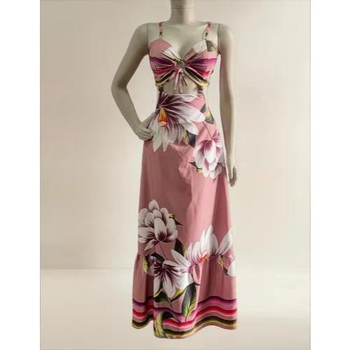 Vestido Longo Estampado Verão