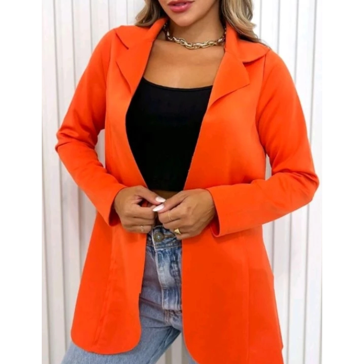 Blazer Longo Max| Sobretudo Feminino Acinturado