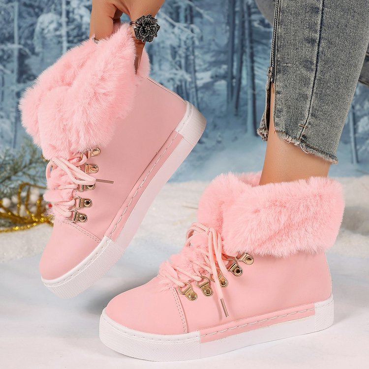 Everest Elite Winter Boots – Faux Fur Lined Platform Lace-Up Snow Boots
