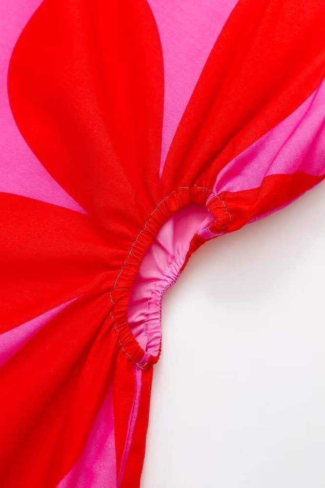 Ophelia Floral Cut-Out Midi Dress – Bold Summer Elegance