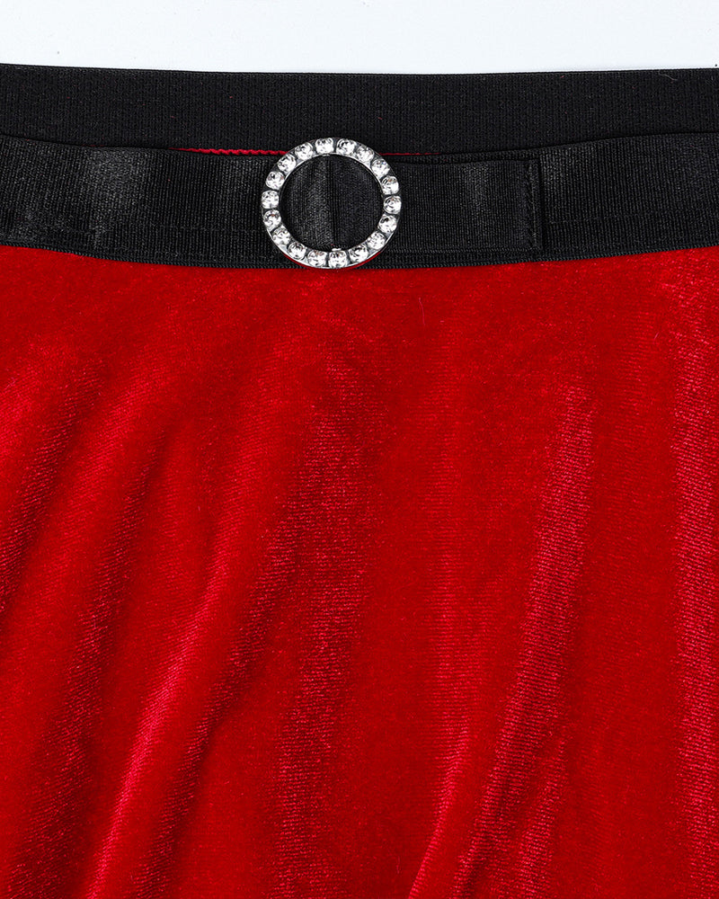 Christmas Velvet Heart Decoration Sexy Suit