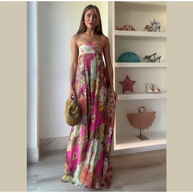 Petal Whisper Maxi Dress | Romantic Flowing Dress with Delicate Details