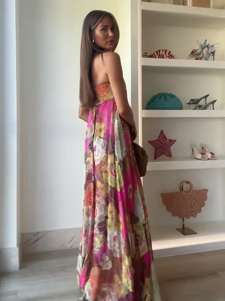 Petal Whisper Maxi Dress | Romantic Flowing Dress with Delicate Details