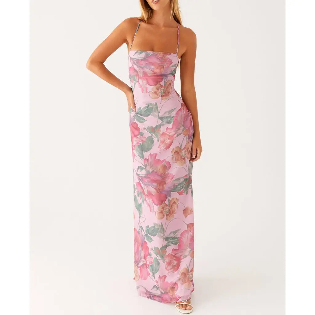 IslaBloom™ Cross-Tie Maxi Dress