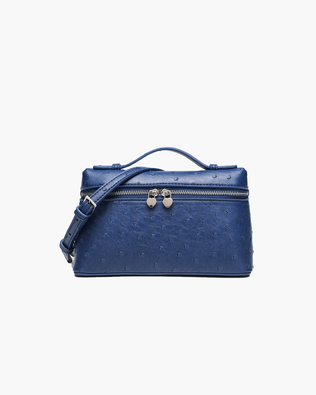 Harper Ostrich inspired Leather Vanity Bag