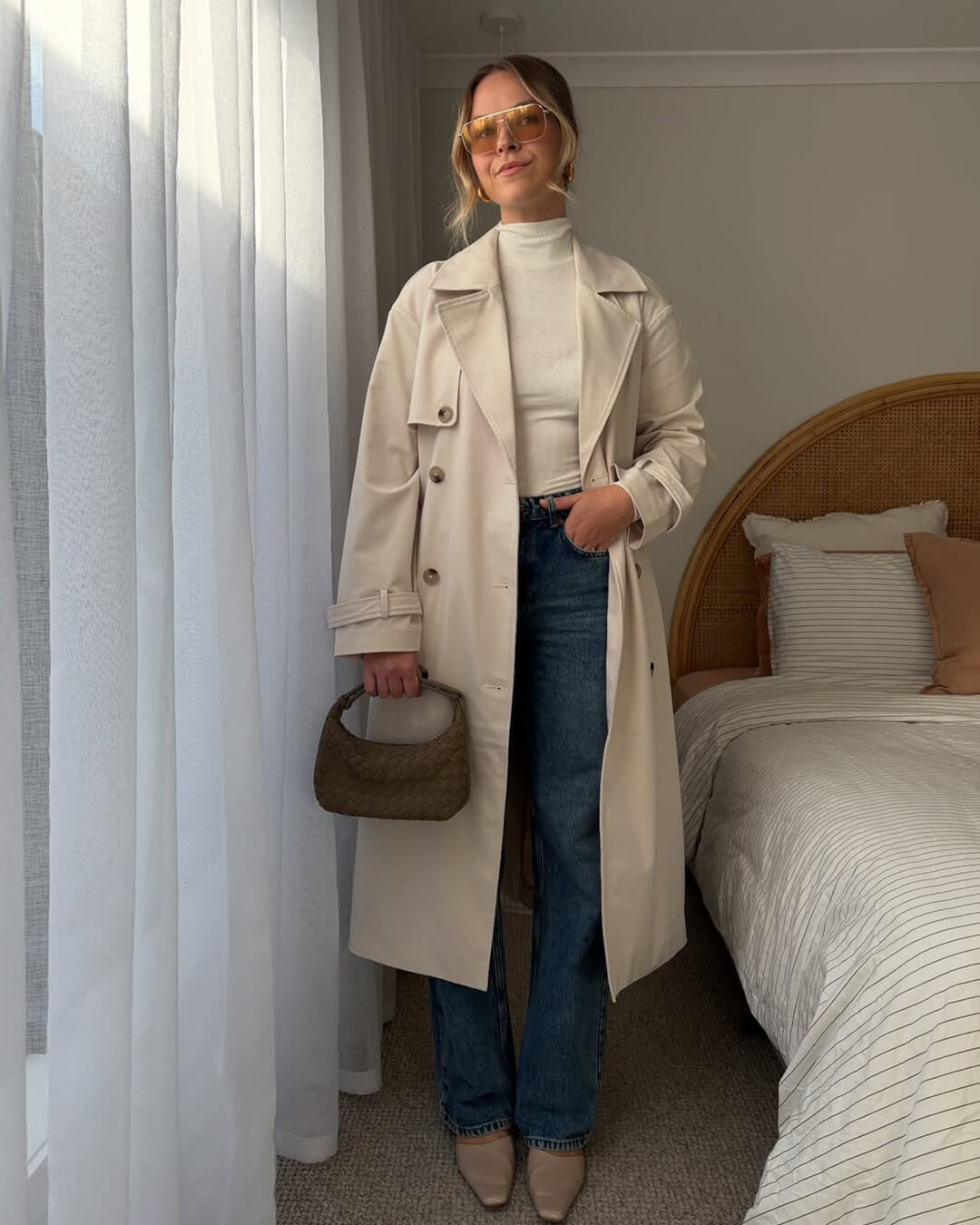 Mica Woven Suede Leather Bag