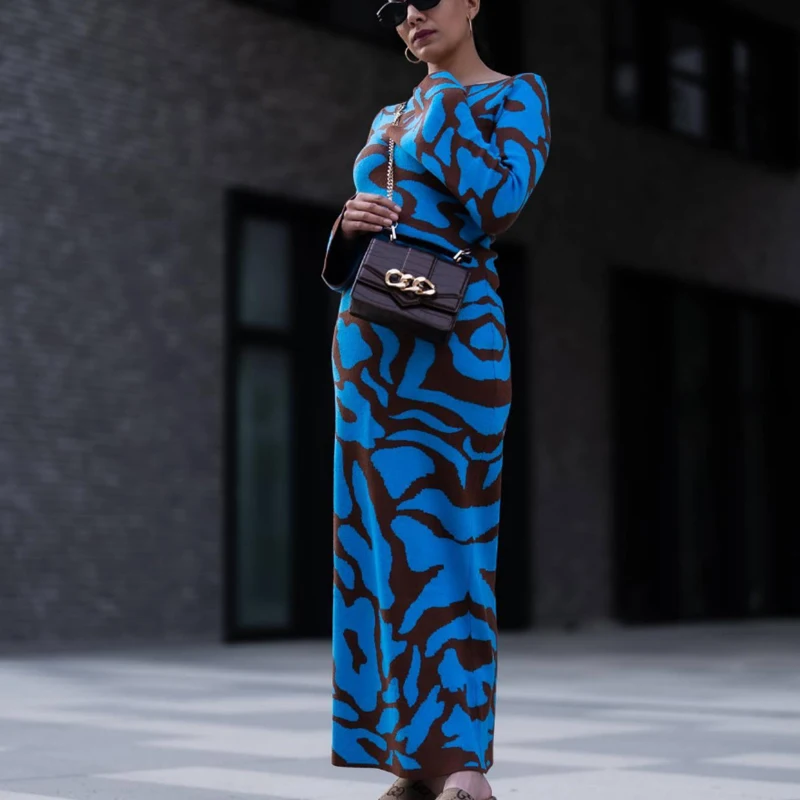 Ava Jacquard Knit Midi Dress