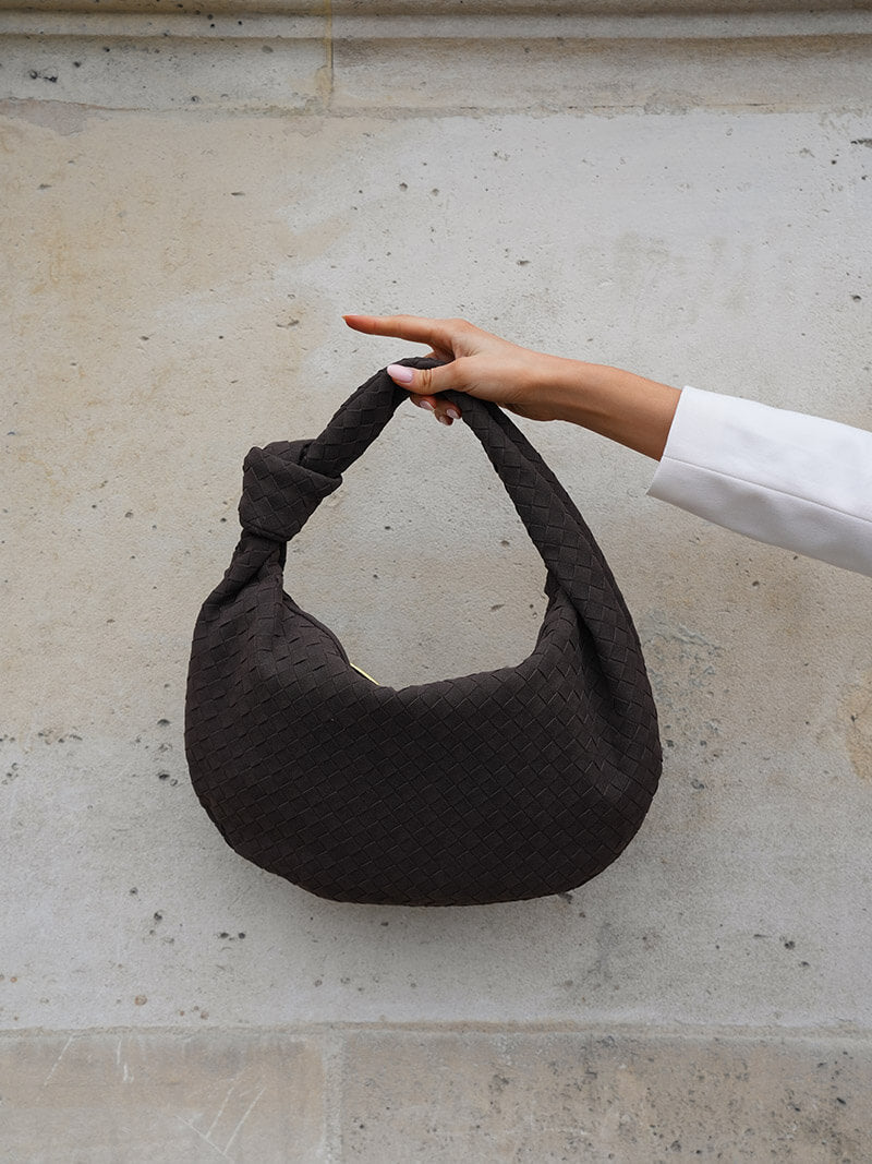 Aurelia™ Woven Suede Bag – Soft Sophistication with Distinctive Charm