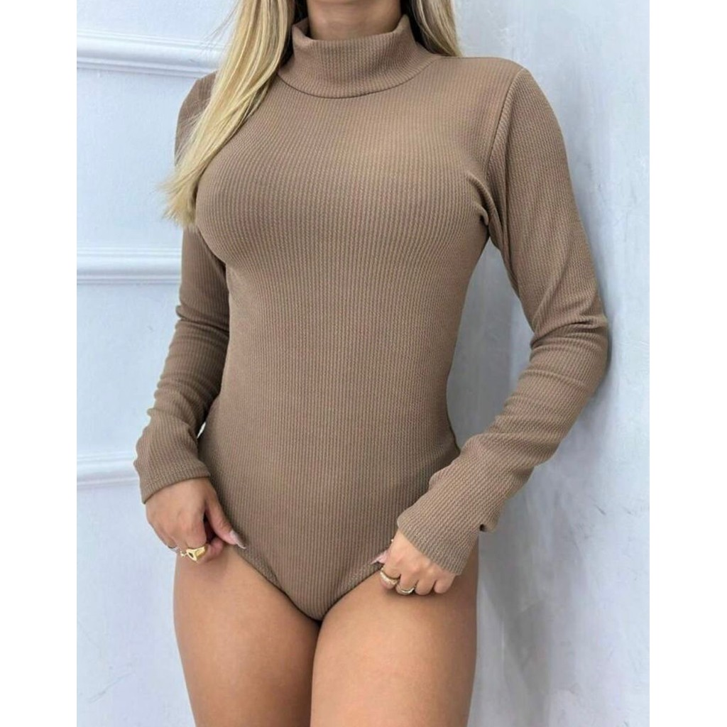 Body Gola Alta Feminino | Manga Longa Coladinho