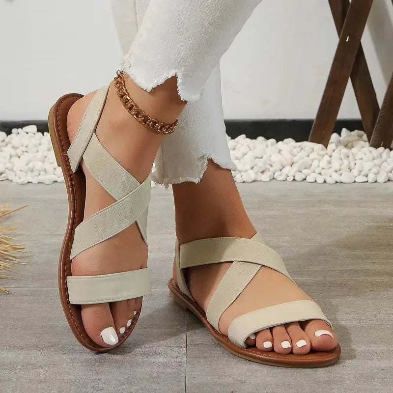 Women's Flat Leather Sandal