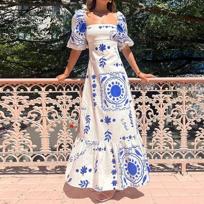Printed Long Dress