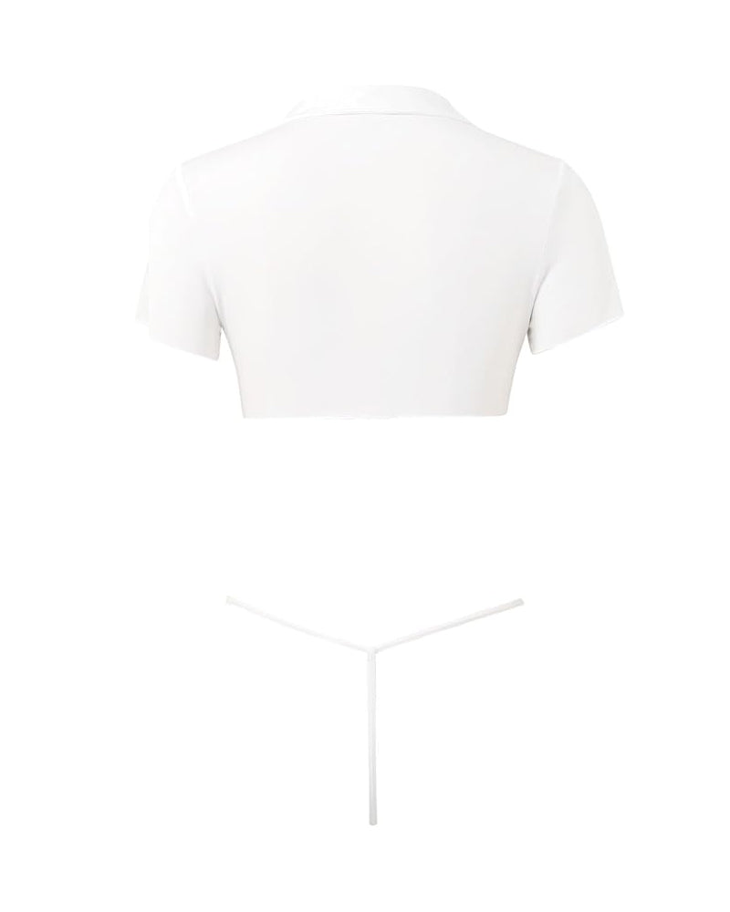 Sexy Fun Schoolgirl Role Play 4 Piece Lingerie Set