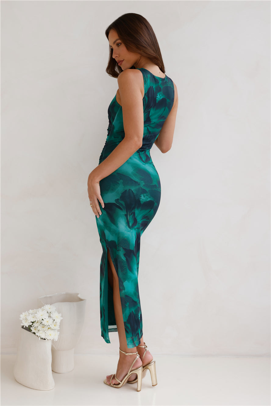 For The Party Mesh Maxi Dress – Tropical Elegance & Seductive Fit