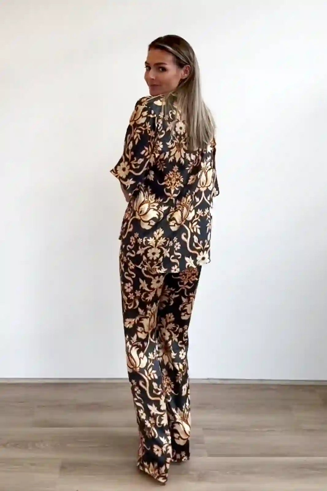 Golden Mystery Lotus Pajama Set