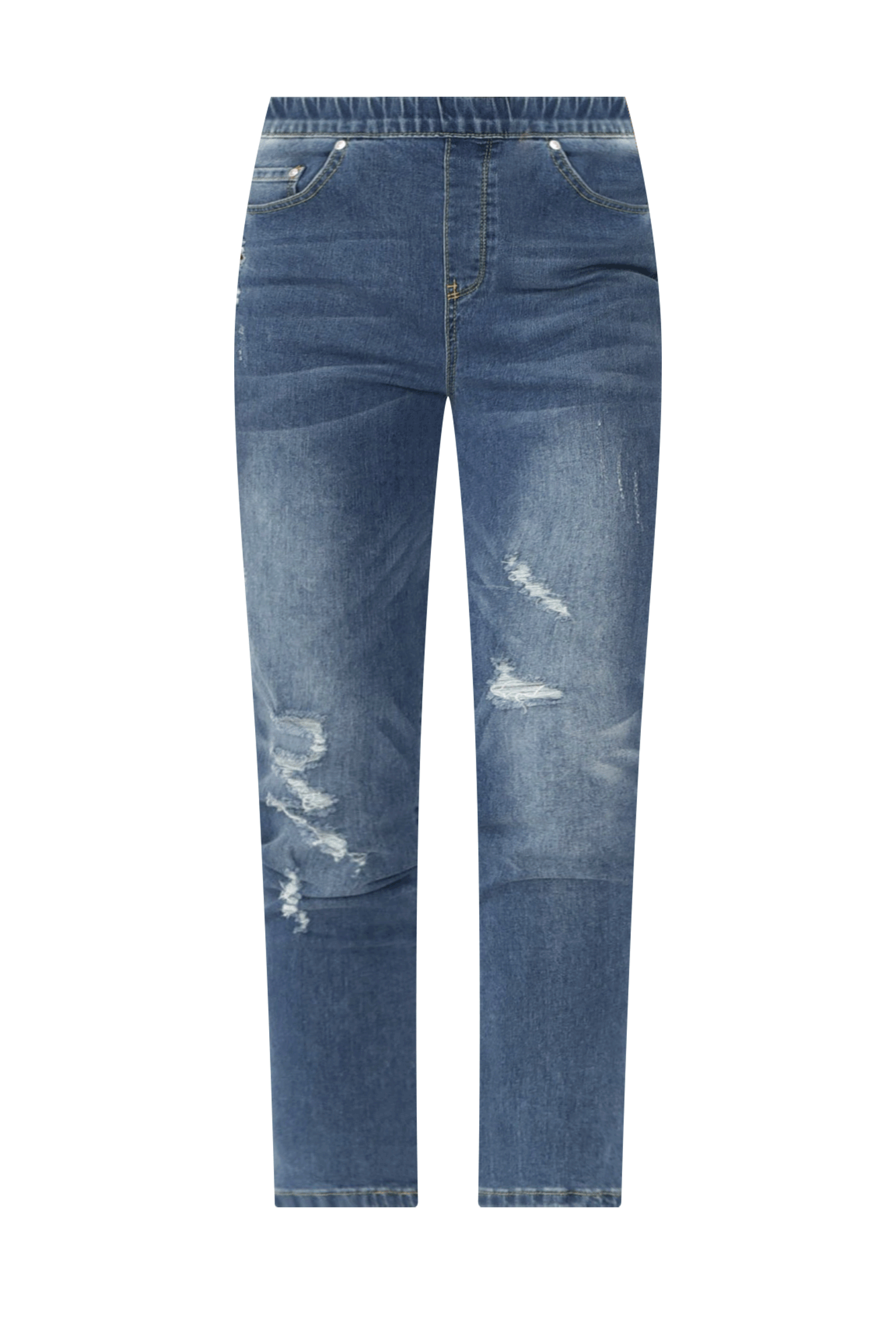 Zadie Distressed Blue Stretch Jeans
