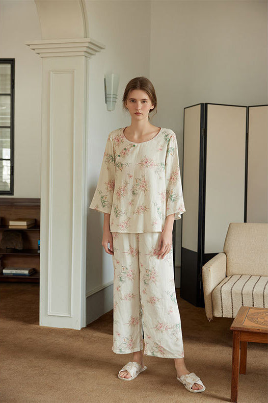 Eco-Friendly  Fiber Printed Pajama Set