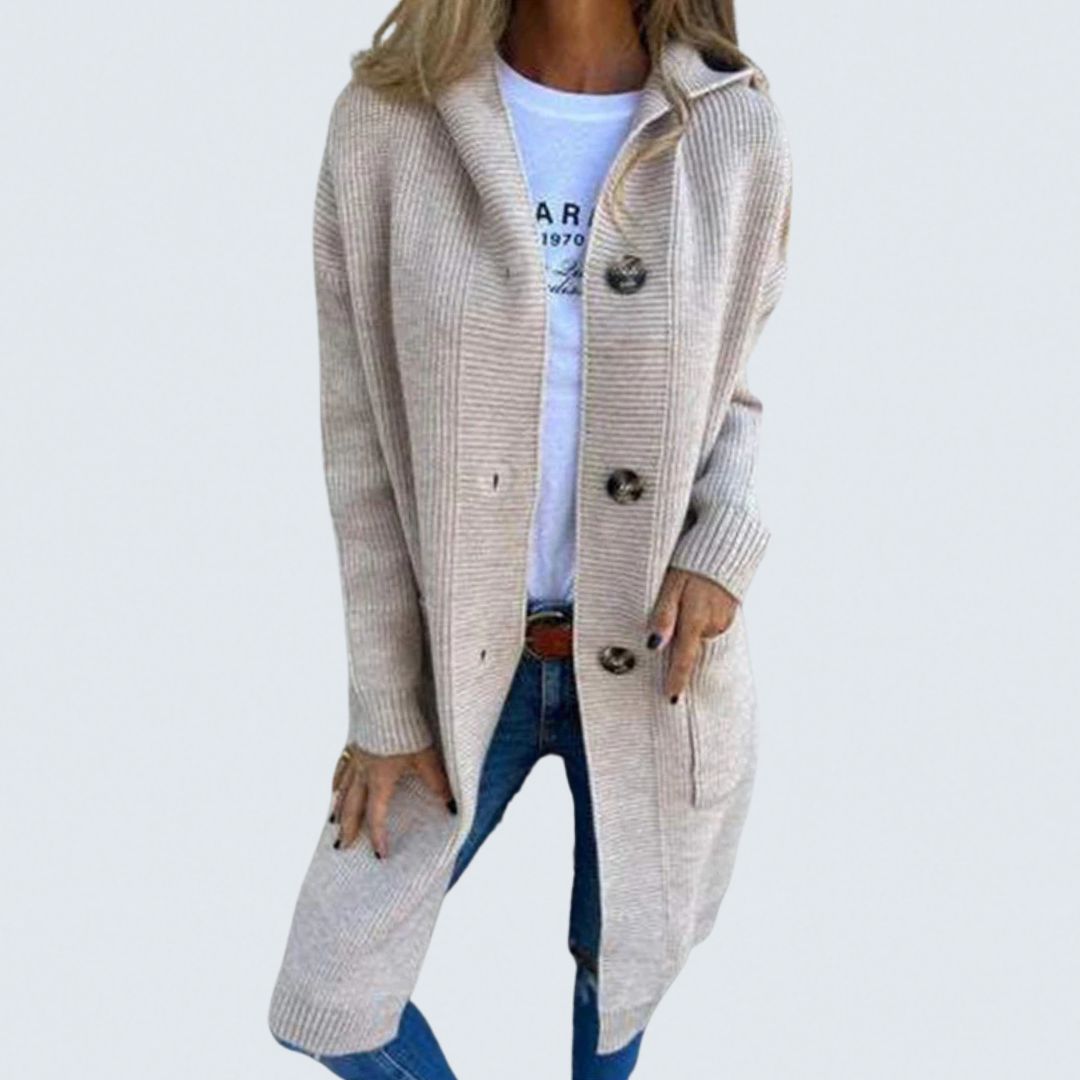 Everlyn | Cozy Hooded Knit Cardigan