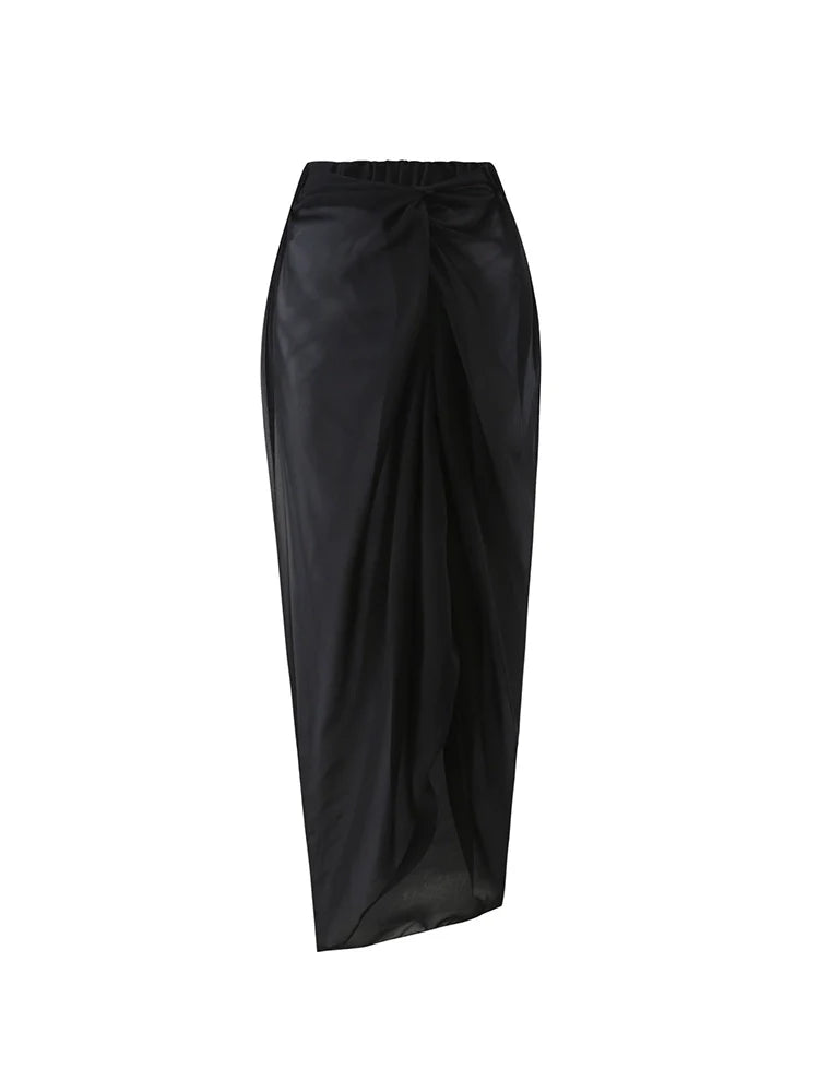 3D Butterfly Decor Black Swimsuit Set